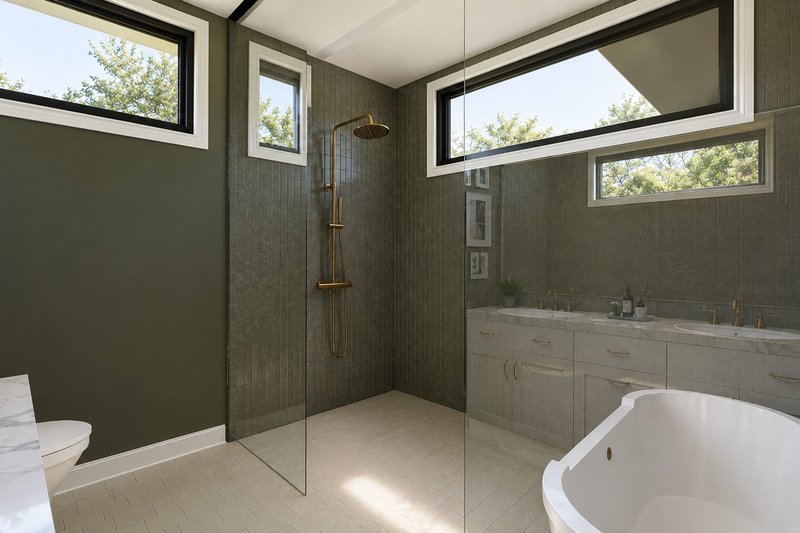 House Blueprint - Interior - Master Bathroom 1 for Modern House Plan #1064-500 - 3 bed, 3.5 bath