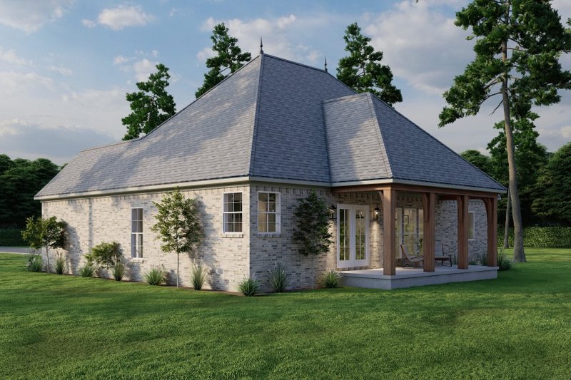 Architectural House Design - Exterior - Rear Elevation 1 for European House Plan #17-2483 - 3 bed, 2 bath