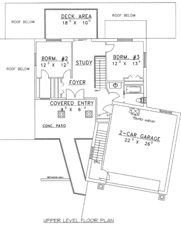 Dream House Plan - Traditional Floor Plan - Upper Floor Plan #117-489