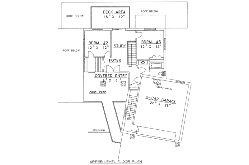 Home Plan - Floor Plan - Upper Floor for Traditional House Plan #117-489 - 3 bed, 2.5 bath