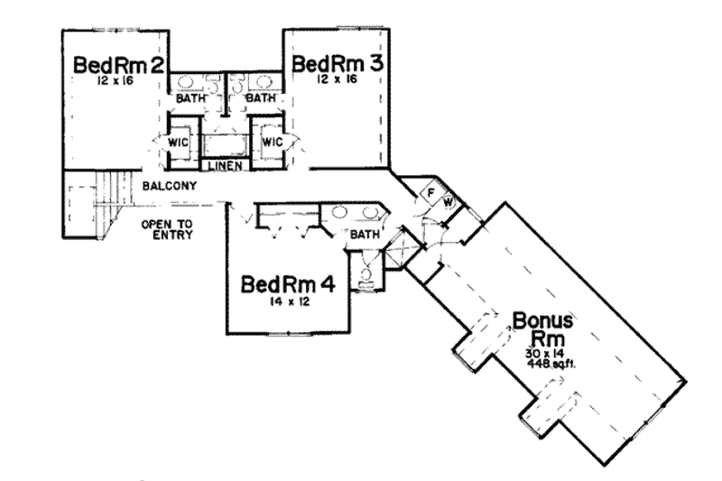 Dream House Plan - Floor Plan - Upper Floor for European House Plan #52-157 - 4 bed, 5.5 bath