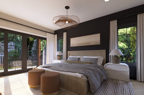 Interior - Master Bedroom for Country House Plan #1064-370 - 1 bed, 1.5 bath