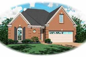 Southern Exterior - Front Elevation Plan #81-237