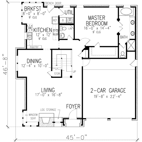 House Design - European Floor Plan - Main Floor Plan #410-372