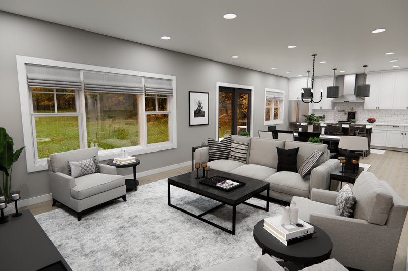 Architectural House Design - Interior - Family Room 1 for Craftsman House Plan #51-1472 - 3 bed, 2.5 bath