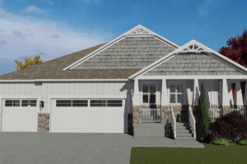 Dream House Plan - Craftsman Exterior - Front Elevation Plan #1060-102