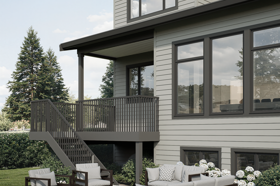 Exterior - Rear Elevation 1 for Farmhouse House Plan #1114-117 - 4 bed, 2.5 bath