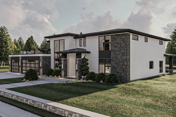 Exterior - Other Elevation for Modern House Plan #455-611 - 4 bed, 3.5 bath