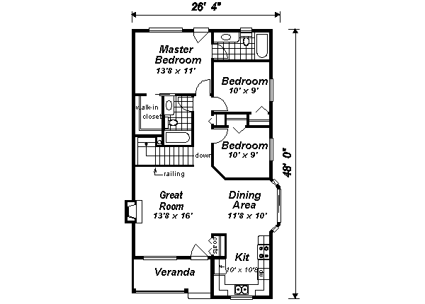 Cottage Floor Plan - Main Floor Plan #18-1038
