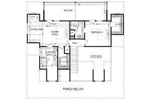 Floor Plan - Upper Floor for Country House Plan #932-13 - 3 bed, 3.5 bath
