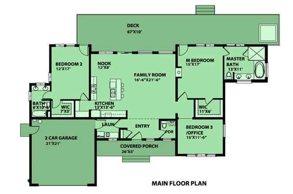 Contemporary Floor Plan - Main Floor Plan #515-2