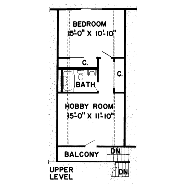 Cabin Floor Plan - Upper Floor Plan #312-557