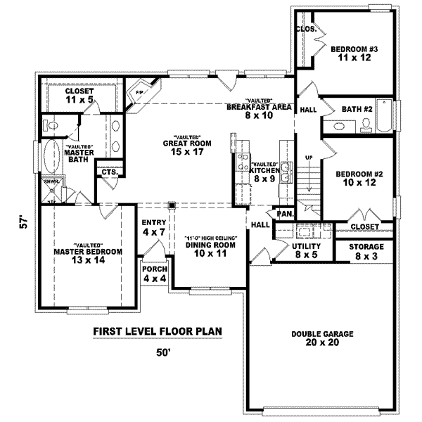 European Floor Plan - Main Floor Plan #81-1440