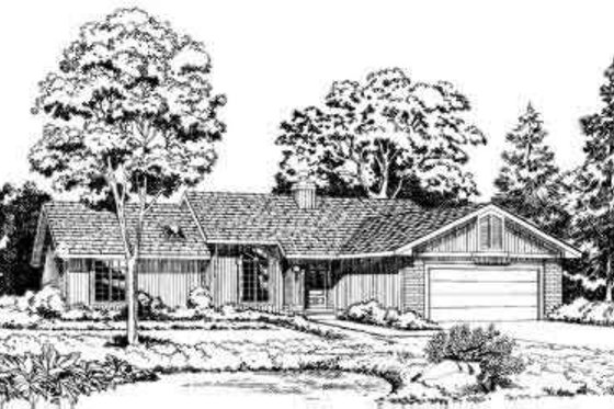 Exterior - Front Elevation for Traditional House Plan #312-285 - 3 bed, 2 bath