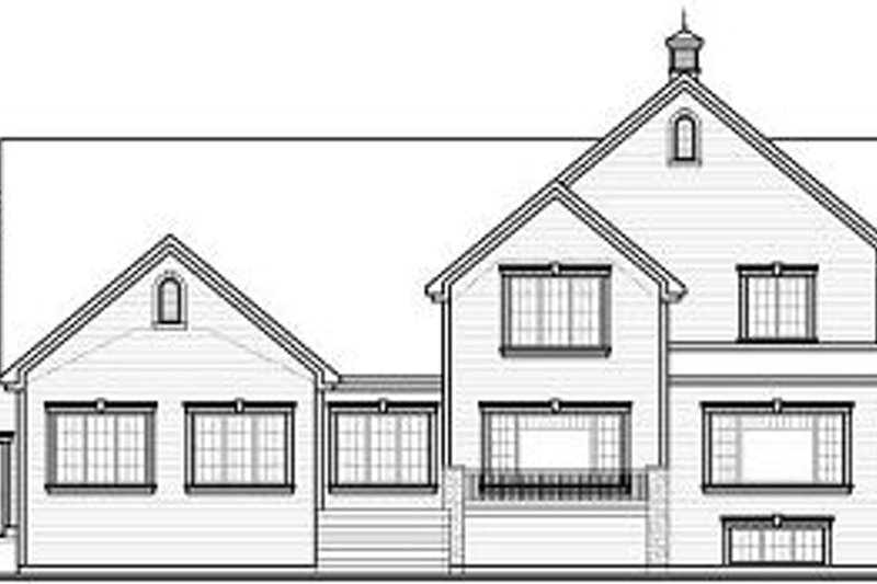 Dream House Plan - Exterior - Rear Elevation for Traditional House Plan #23-827 - 5 bed, 4 bath