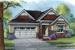 Cottage Exterior - Front Elevation Plan #20-2187