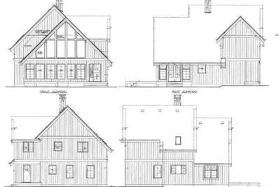 Exterior - Rear Elevation for Contemporary House Plan #47-367 - 3 bed, 2.5 bath