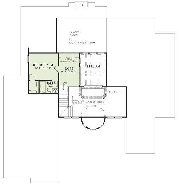 Dream House Plan - Country Floor Plan - Upper Floor Plan #17-2928