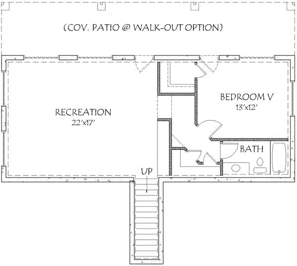 Adobe / Southwestern Floor Plan - Lower Floor Plan #24-183