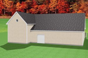 Exterior - Rear Elevation for Country House Plan #75-205, 0 bath