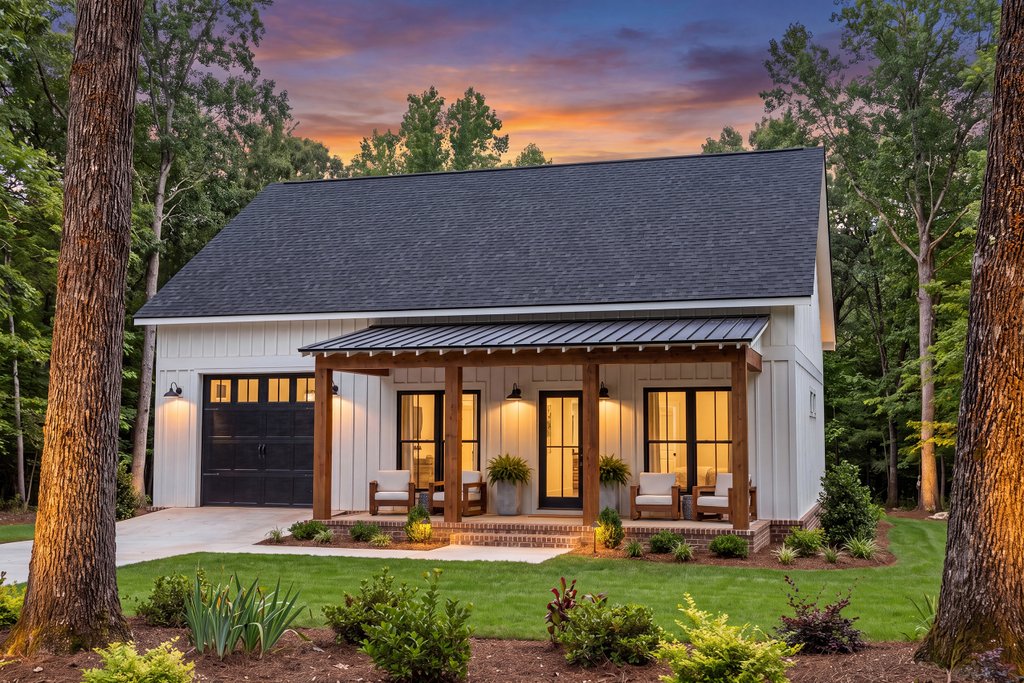 Exterior - Front Elevation 5 for Barndominium House Plan #430-444 - 2 bed, 2 bath