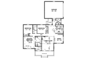 European Style House Plan - 3 Beds 2 Baths 1647 Sq/Ft Plan #14-124 