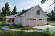 Barndominium Style House Plan - 2 Beds 2.5 Baths 1780 Sq/Ft Plan #1117-12 Exterior 