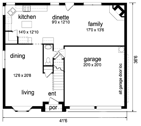 Classical Floor Plan - Main Floor Plan #84-318