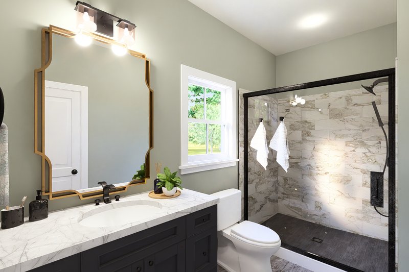 House Blueprint - Interior - Bathroom for Barndominium House Plan #44-300 - 3 bed, 3.5 bath