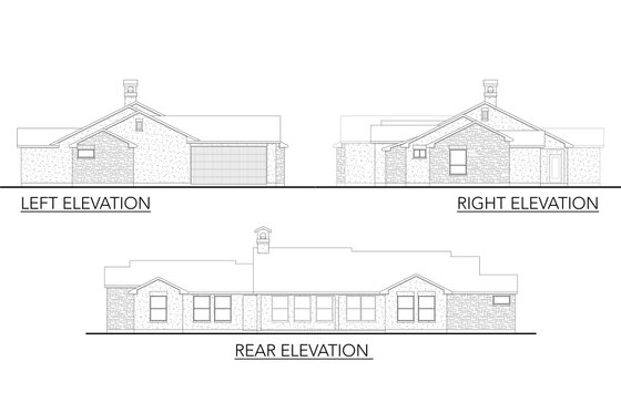 Exterior - Other Elevation for Mediterranean House Plan #80-167 - 4 bed, 2.5 bath