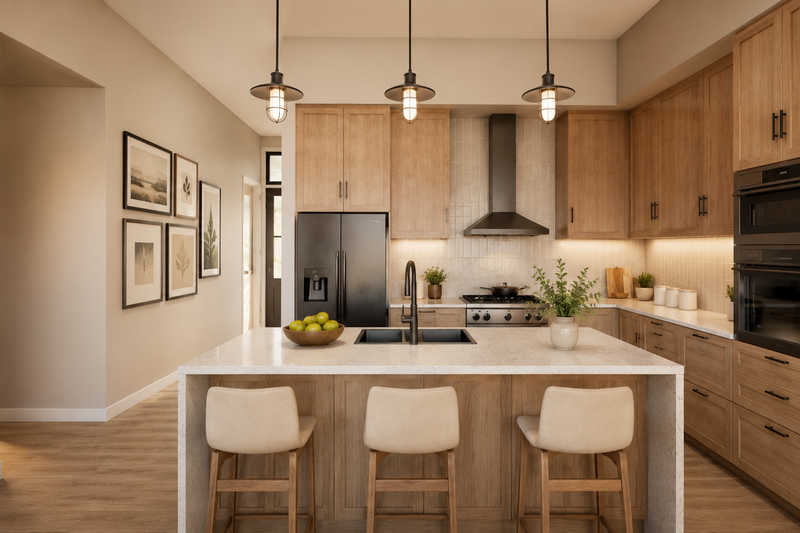 Architectural House Design - Interior - Kitchen for Farmhouse House Plan #48-1226 - 2 bed, 2 bath