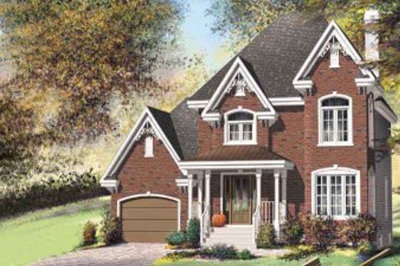 Dream House Plan - European Exterior - Front Elevation Plan #25-4181