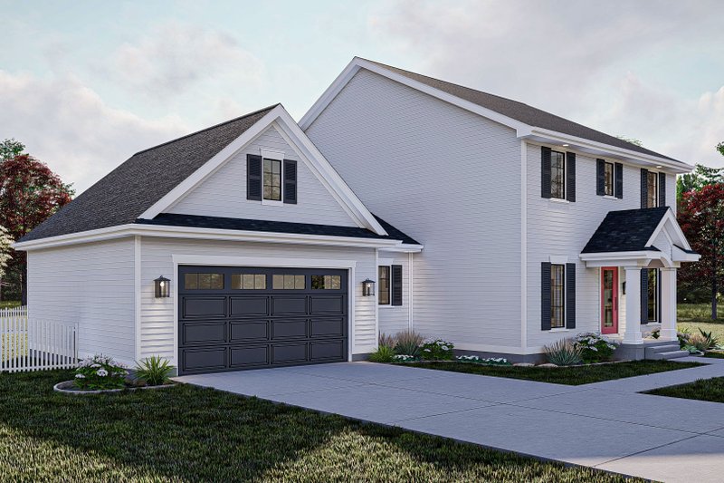 House Blueprint - Exterior - Other Elevation for Colonial House Plan #455-619 - 3 bed, 2.5 bath