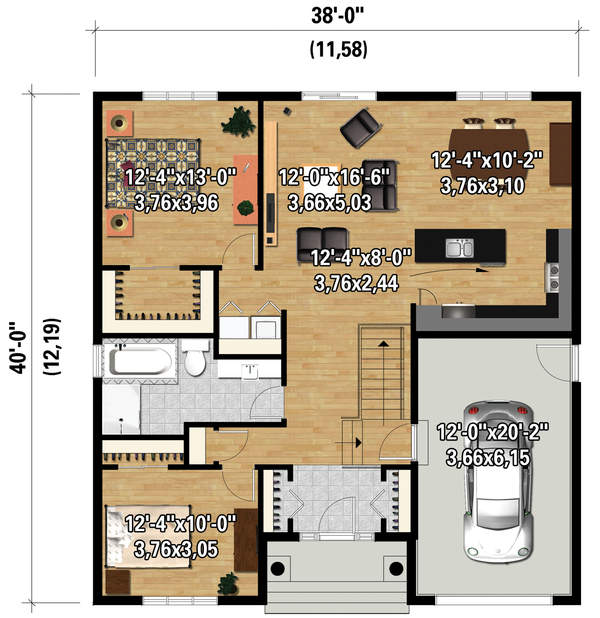 Country Floor Plan - Main Floor Plan #25-4305