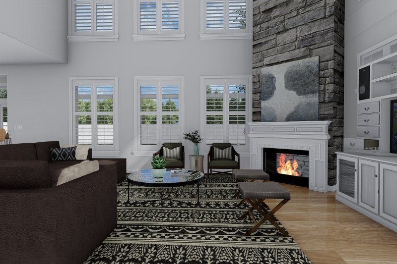 Home Plan - Interior - Family Room for Craftsman House Plan #1060-53 - 3 bed, 2.5 bath
