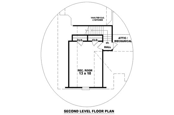 Floor Plan - Other Floor for European House Plan #81-1500 - 3 bed, 2 bath