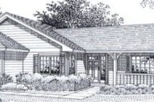 Ranch Exterior - Front Elevation Plan #53-119
