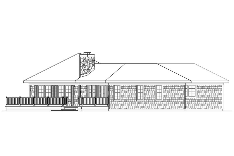 Home Plan - Exterior - Other Elevation for Craftsman House Plan #124-408 - 3 bed, 2 bath