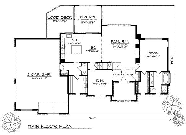 Mediterranean Floor Plan - Main Floor Plan #70-513