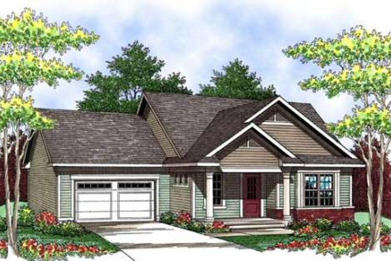 Dream House Plan - Ranch Exterior - Front Elevation Plan #70-906