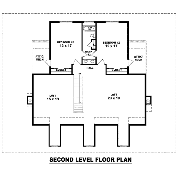 Country Floor Plan - Upper Floor Plan #81-1410