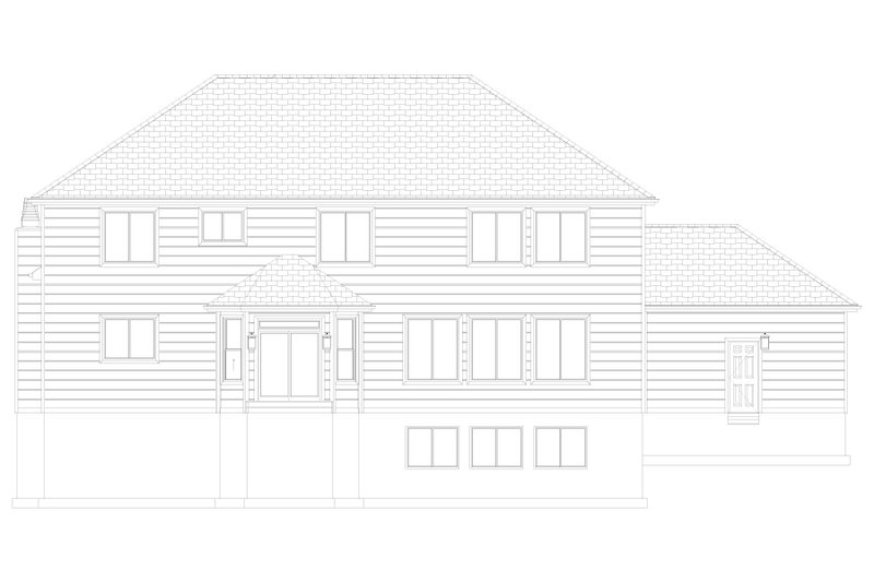 Architectural House Design - Exterior - Rear Elevation 3 for Traditional House Plan #1060-444 - 4 bed, 3.5 bath