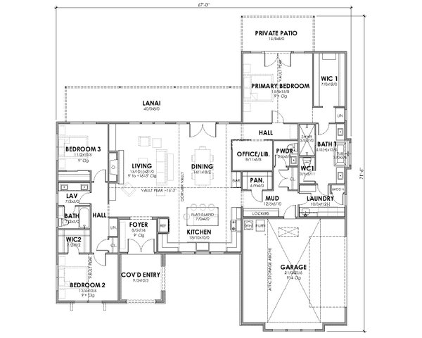 European Floor Plan - Main Floor Plan #1105-17
