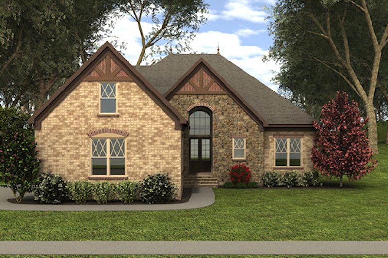 Dream House Plan - European Exterior - Front Elevation Plan #413-875