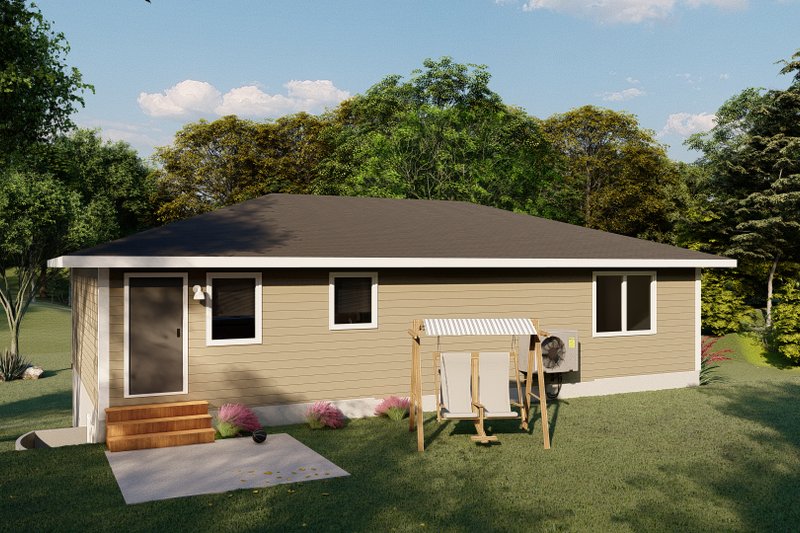 House Plan Design - Exterior - Rear Elevation for Traditional House Plan #1122-8 - 3 bed, 1 bath