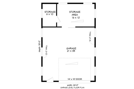 Floor Plan - Main Floor for Contemporary House Plan #932-284, 0 bath