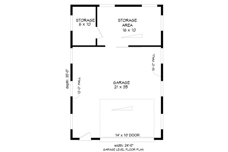 House Blueprint - Floor Plan - Main Floor for Contemporary House Plan #932-284, 0 bath