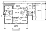 Southern Style House Plan - 4 Beds 3.5 Baths 2476 Sq/Ft Plan #17-299 