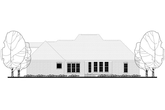 Exterior - Rear Elevation for European House Plan #430-153 - 4 bed, 2 bath
