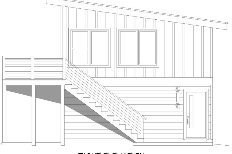 Dream House Plan - Exterior - Other Elevation 1 for Contemporary House Plan #932-648, 1 bath